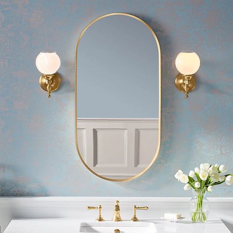 Essential-20" x 40" capsule framed mirror