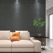 stylish charcoal-toned acoustic wall panel