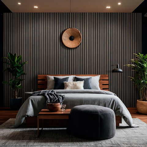 Umber Acoustic Wood Slat Wall Panels