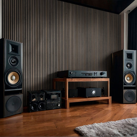 Umber Acoustic Wood Slat Wall Panels