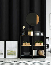 Black Matte Acoustic Slat Wall Panels