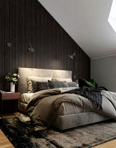 Smoked Oak Acoustic Slat Wood Wall Panels