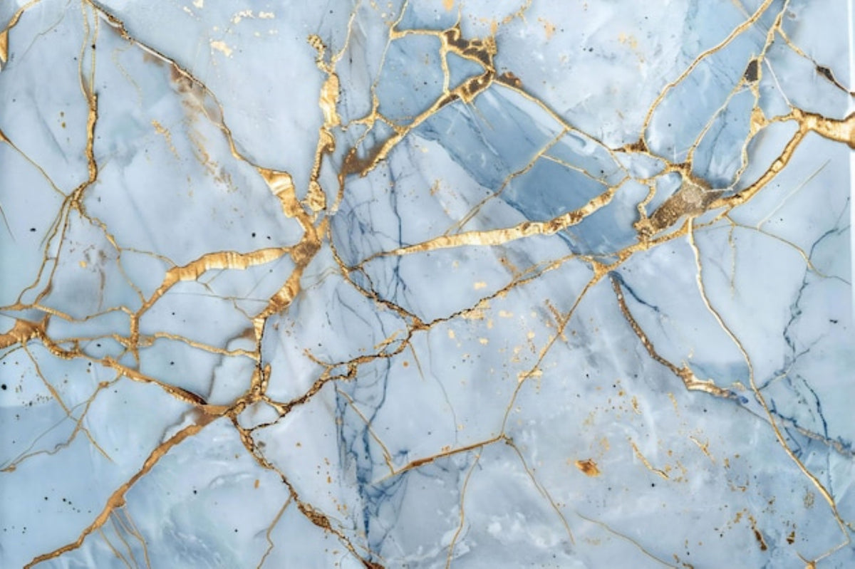 blue and white marble