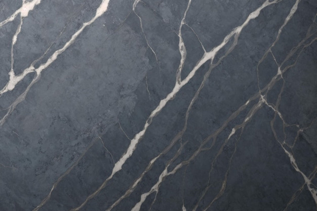 grey marble with a leaf pattern