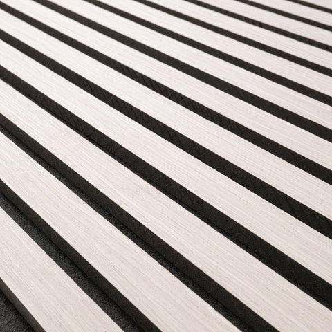 Fog Acoustic Wood Slat Panels-Gray-Light