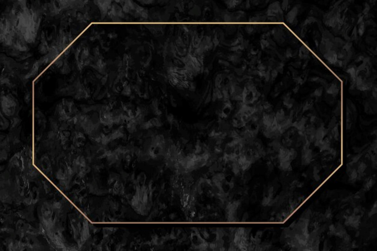 Octagon gold frame