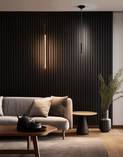 Black Matte Acoustic Slat Wall Panels