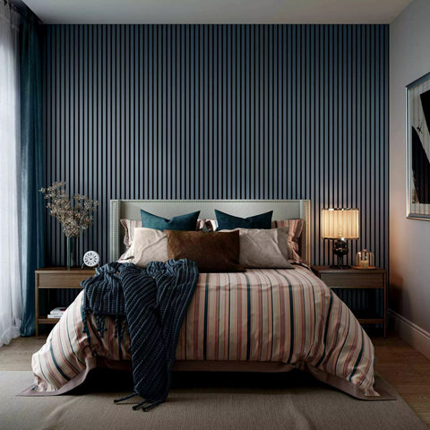 Double Denim Blue Acoustic Wall Panel