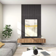 Noir Black Wide Slat Acoustic Wood Wall Panel
