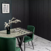 Noir Black Wide Slat Acoustic Wood Wall Panel